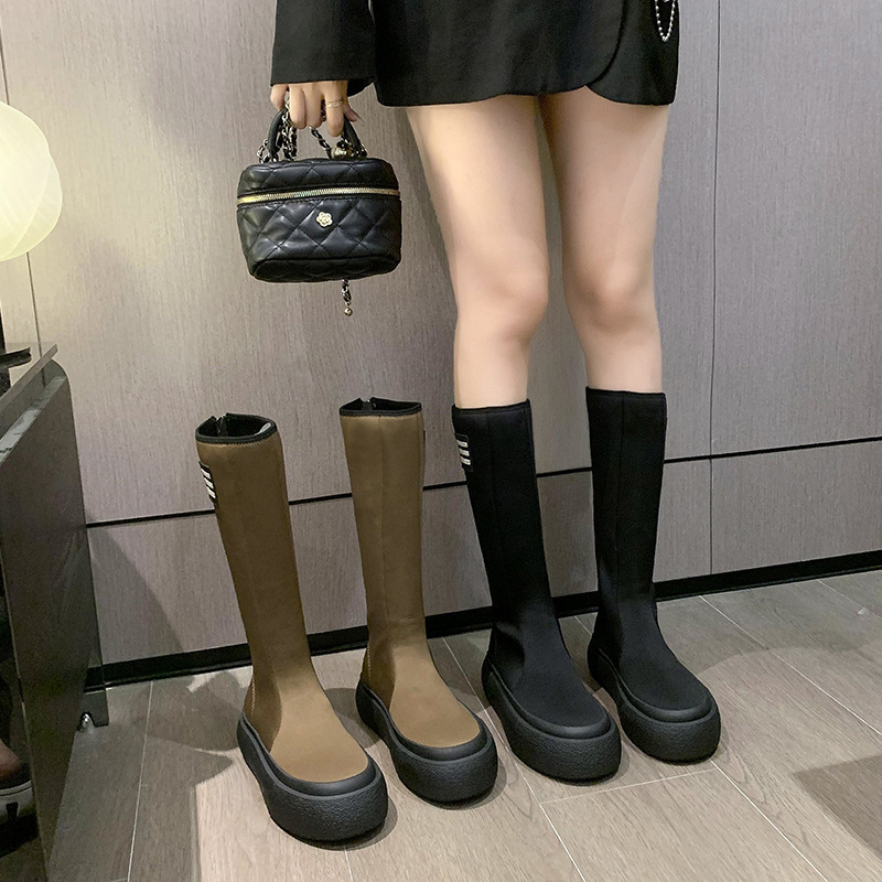 Fashion Thick 2024 Bottom New Comfortable and Durable Explosive Casual Long Heel Martin Boots Free shipping Lhshoe