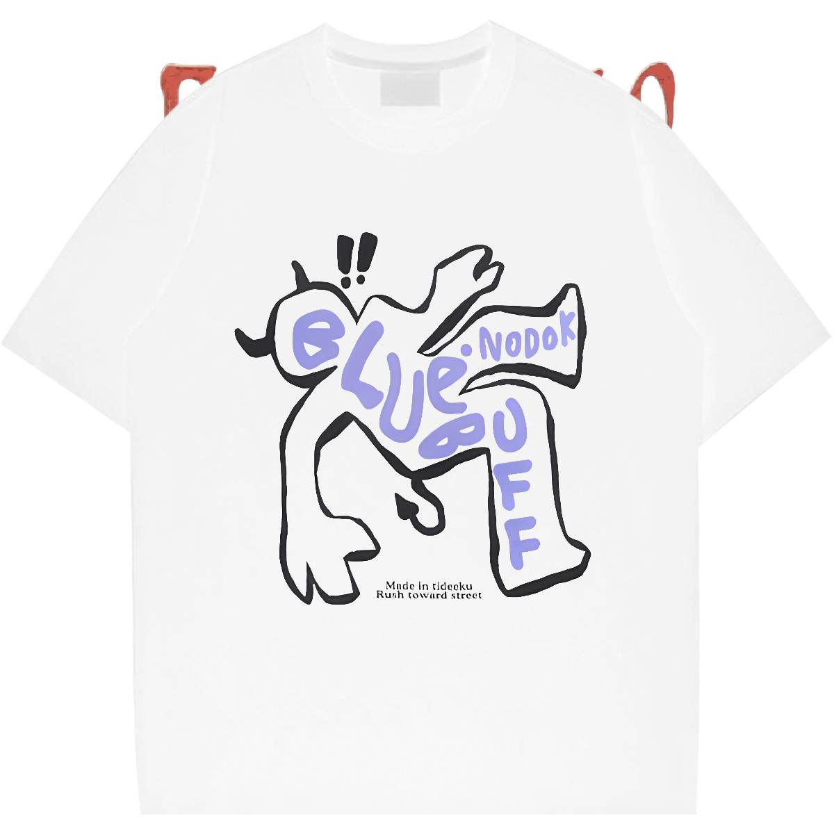 Wholesale Couples T Shirts Cotton Breathable Casual Beach Mens T Shirts Anime Print Casual New Polos