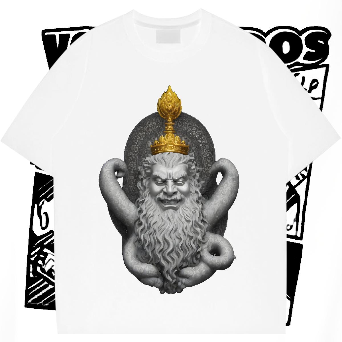 Brand T-Shirts for Men Floral Print Hip Hop Street Men Clothes T-Shirt O-Neck Short Sleeve Cotton Loose Fit