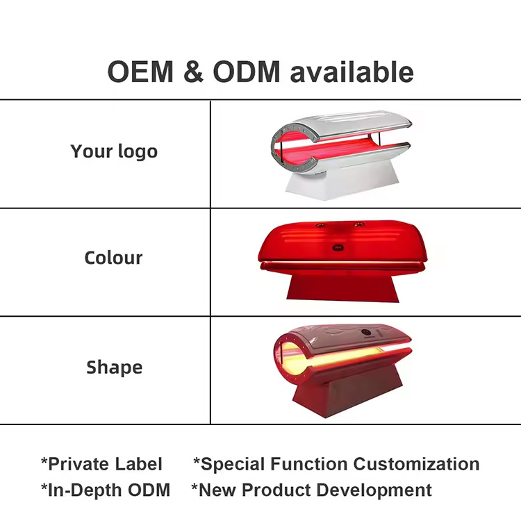 Full Body Infrared Red LED Light Therapy Treatment Fat Burn Weight Loss Skin Tighten Physiotherapy solarium tanning Bed
