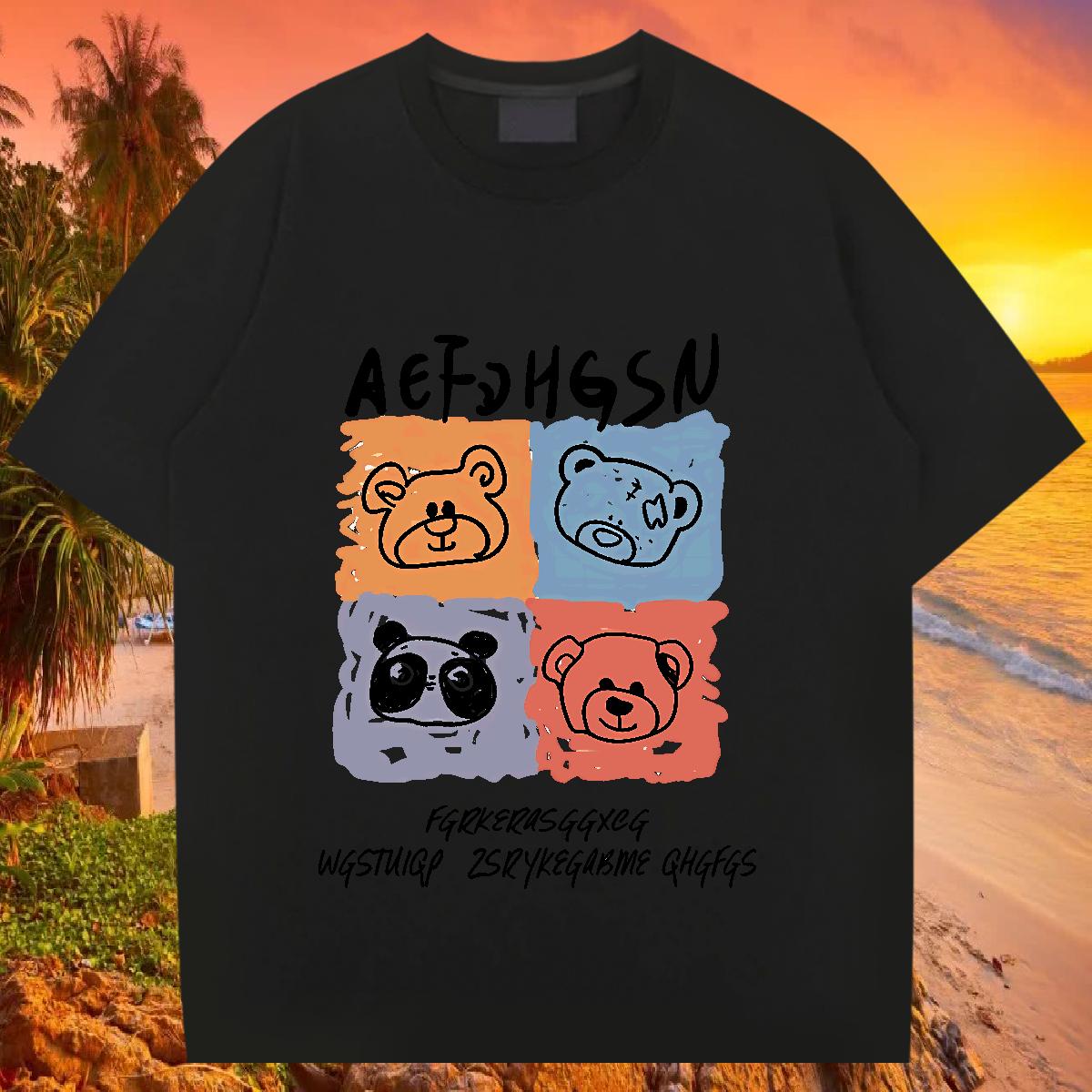 DIY Man T Shirts Skull Street Casual Tshirts Short sleeve Cotton Soft Designer