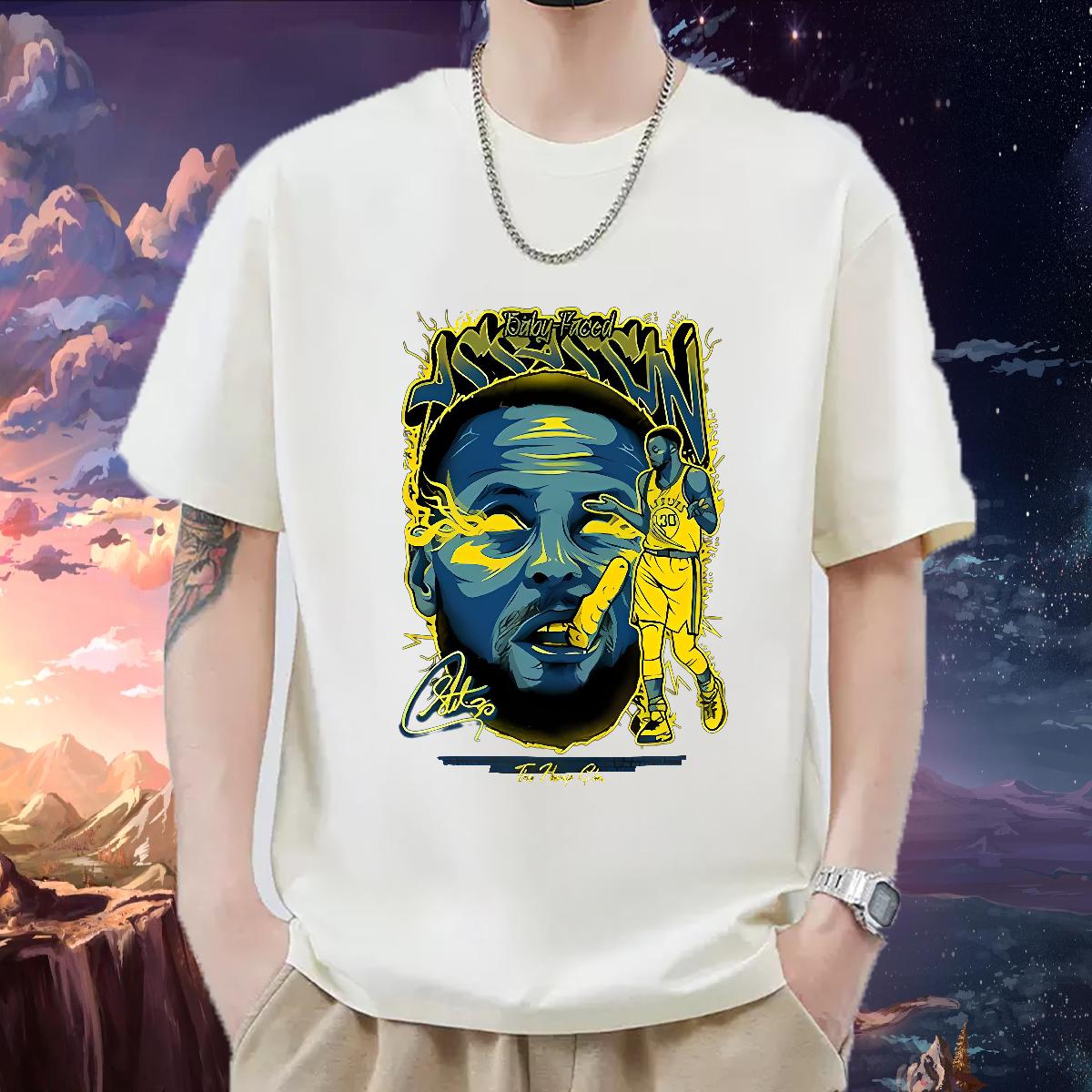 Loose Fit T Shirts Men Casual Beach Short Sleeve Cotton O-Neck Men Tees Classic Custom Print Plus Size Tee Shirt