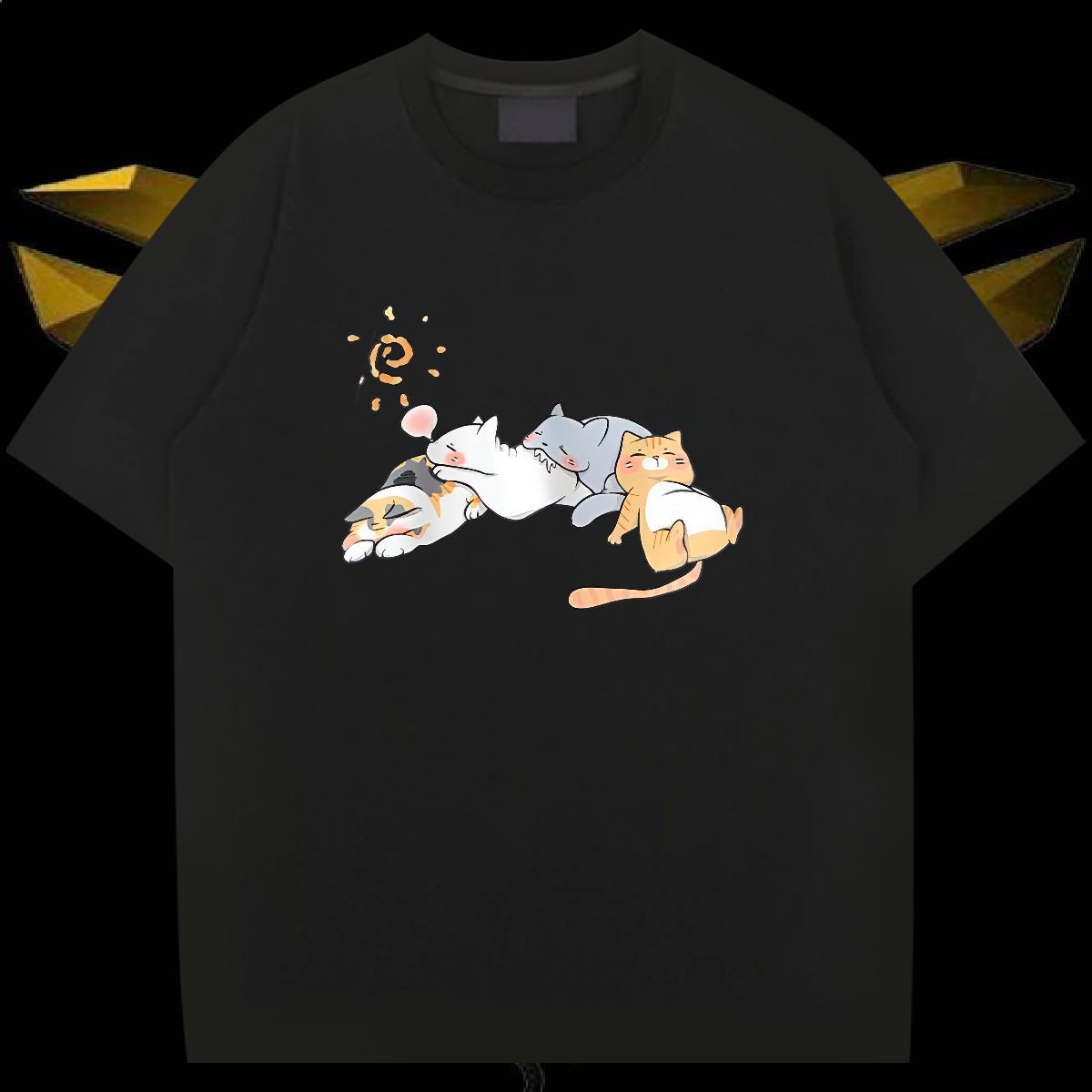 2024 Summer T-Shirts Custom Printing Tshirt for Man Woman Anime Printing Street Cotton Breathable Short Sleeve Wholesale Wear