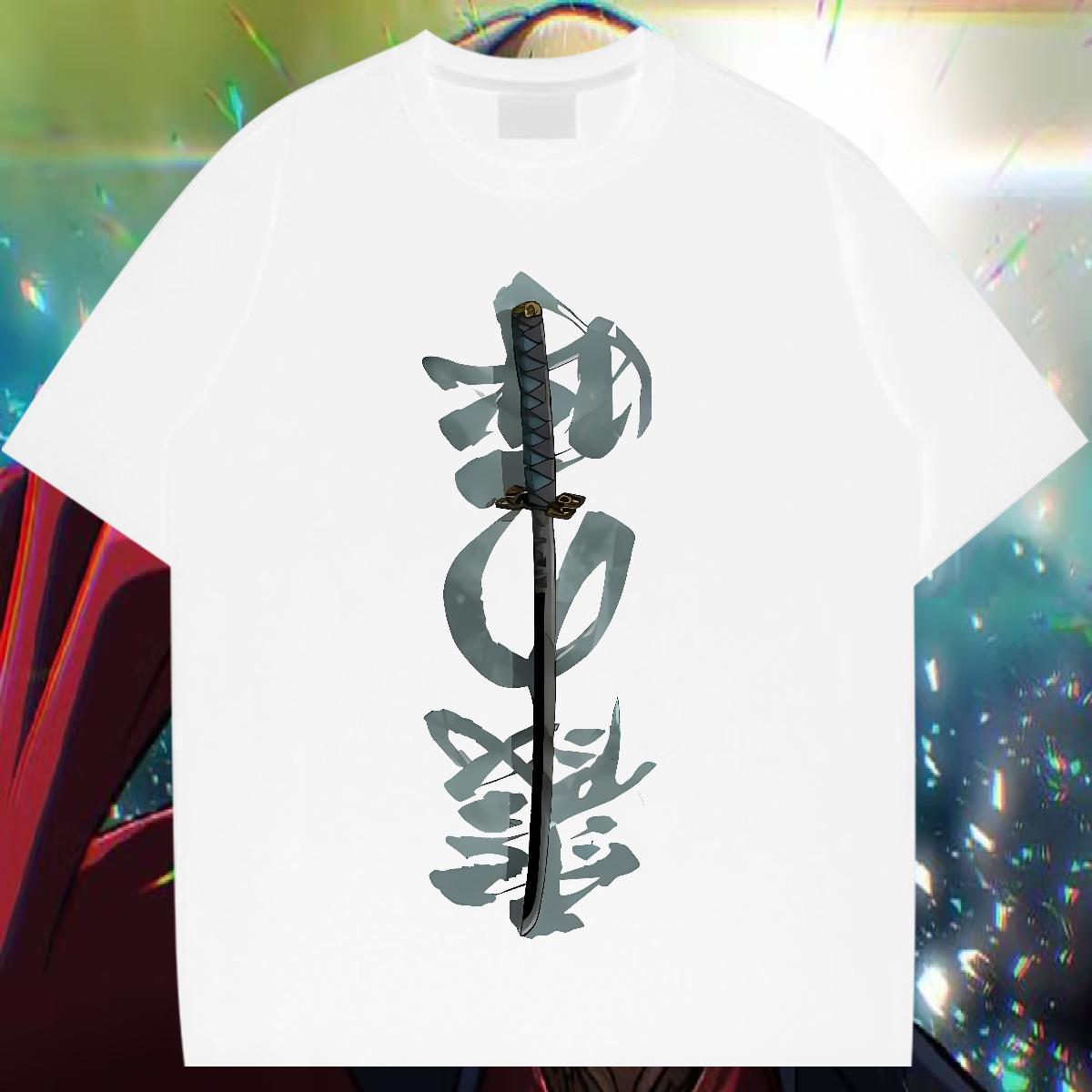 Fashion Design Mens T Shirts Anime Print Sport Men Tees Cotton O Neck Short Sleeves Loose Fit