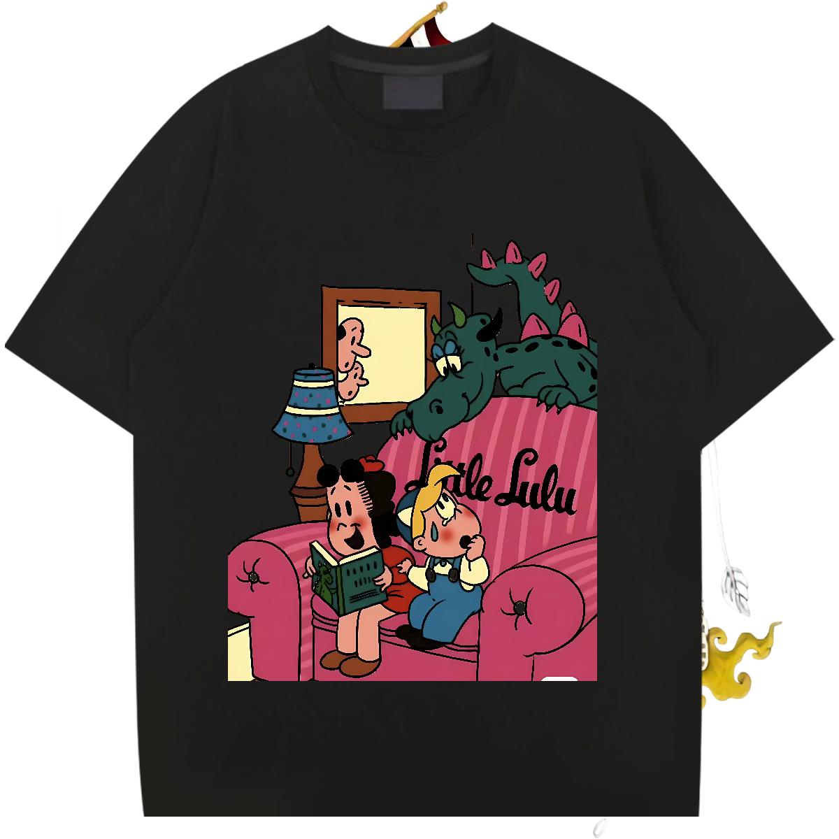 Fashion Designer T-Shirts Plus Size Cartoon Men Clothes T-Shirt Street Wear Breathable Short Sleeve Loose Fit Polos