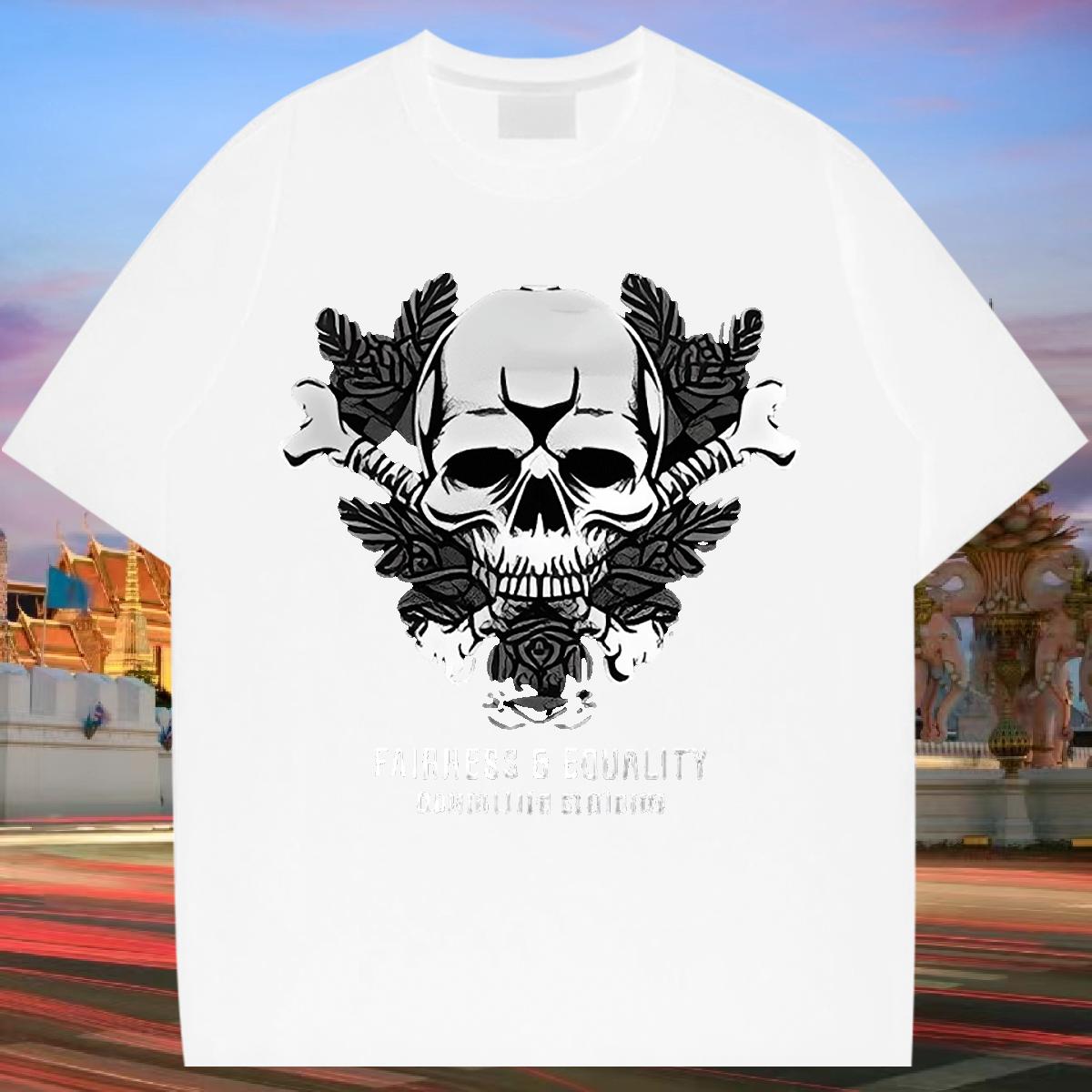 Popular Mens T Shirts Casual Daily Wear O-Neck Short Sleeve Cotton Couples T Shirts Fashion Design White Plus Size Tees Shirts