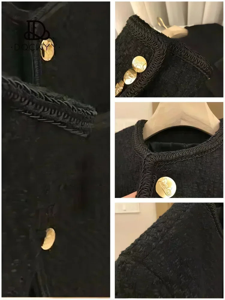 in Spring Autumn Women Jacket Coat Korean Fashion Tweed Small Suit Short Versatile Tops Casual Clothes Woman Clothing 240704