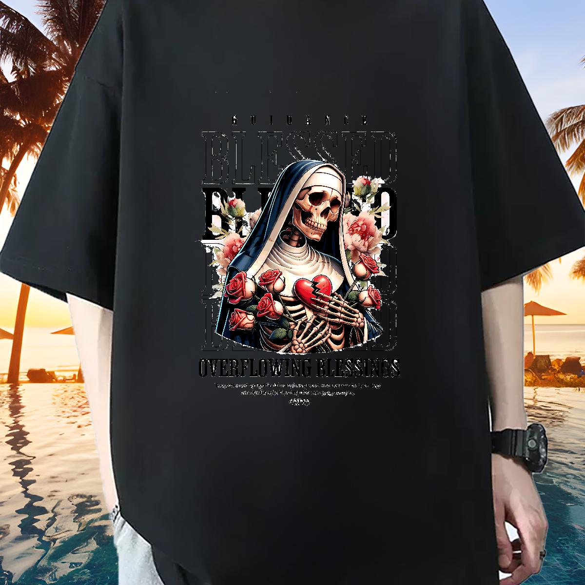 Brand Men T Shirts DIY Printed Couples T Shirts Beach Cotton Breathable Popular Clothings