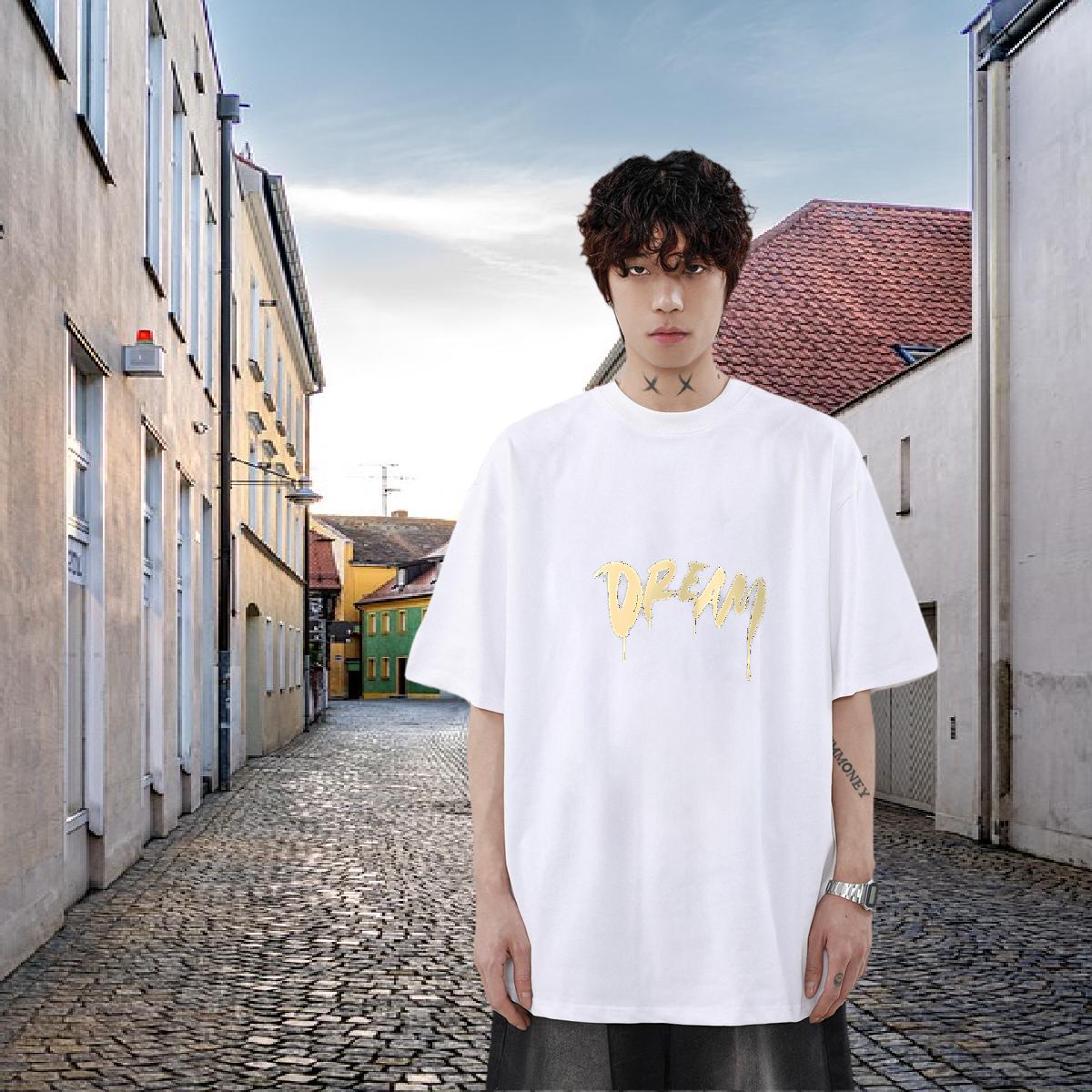 Classic Casual Man T Shirts DIY Anime Couples T Shirts Casual Beach Short Sleeve Cotton O-Neck High Quality Tops Shirt