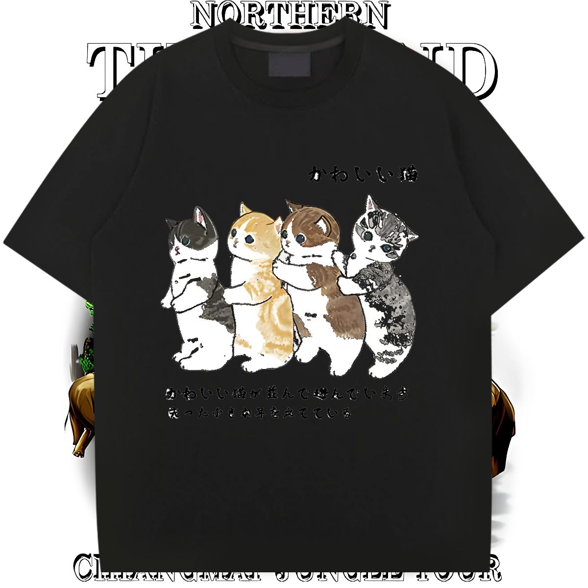 DIY Customized Mens T Shirts Cartoon Printing S-3XL Tshirt for Man Woman Hip Hop Breathable Crew Neck Cotton Popular Tee Shirt