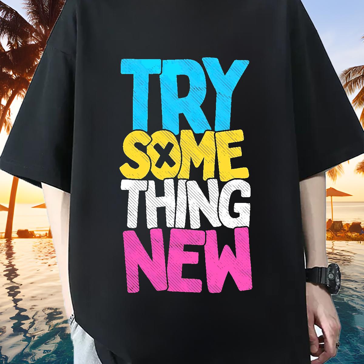 Loose Fit Men Tshirts Round Neck Short Sleeve Sport Man T Shirts Cartoon Print New Arrival Tee Shirt