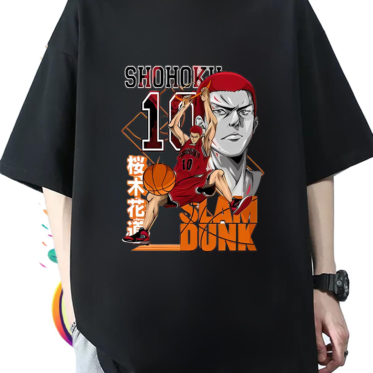 Wholesale Men T Shirts Anime Print Tshirts Street Wear Cotton Breathable Short Sleeve Cool Tees Shirts