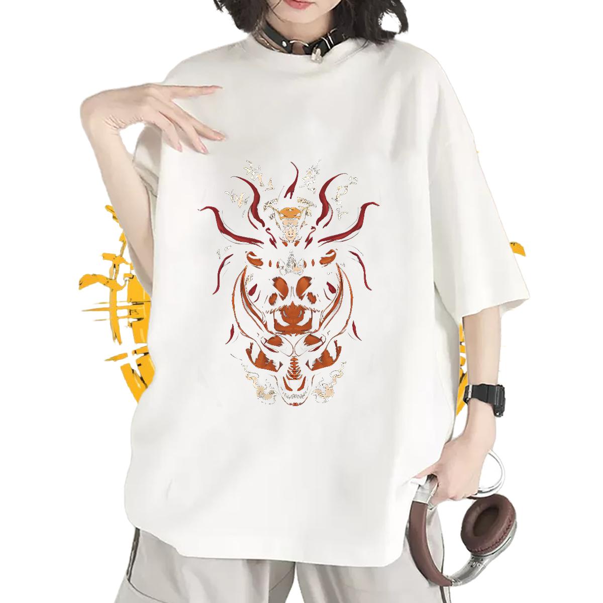 Classic Woman T Shirts Breathable Short Sleeve Casual Beach Tshirt for Man Woman Plus Size Cartoon Loose fit Tops