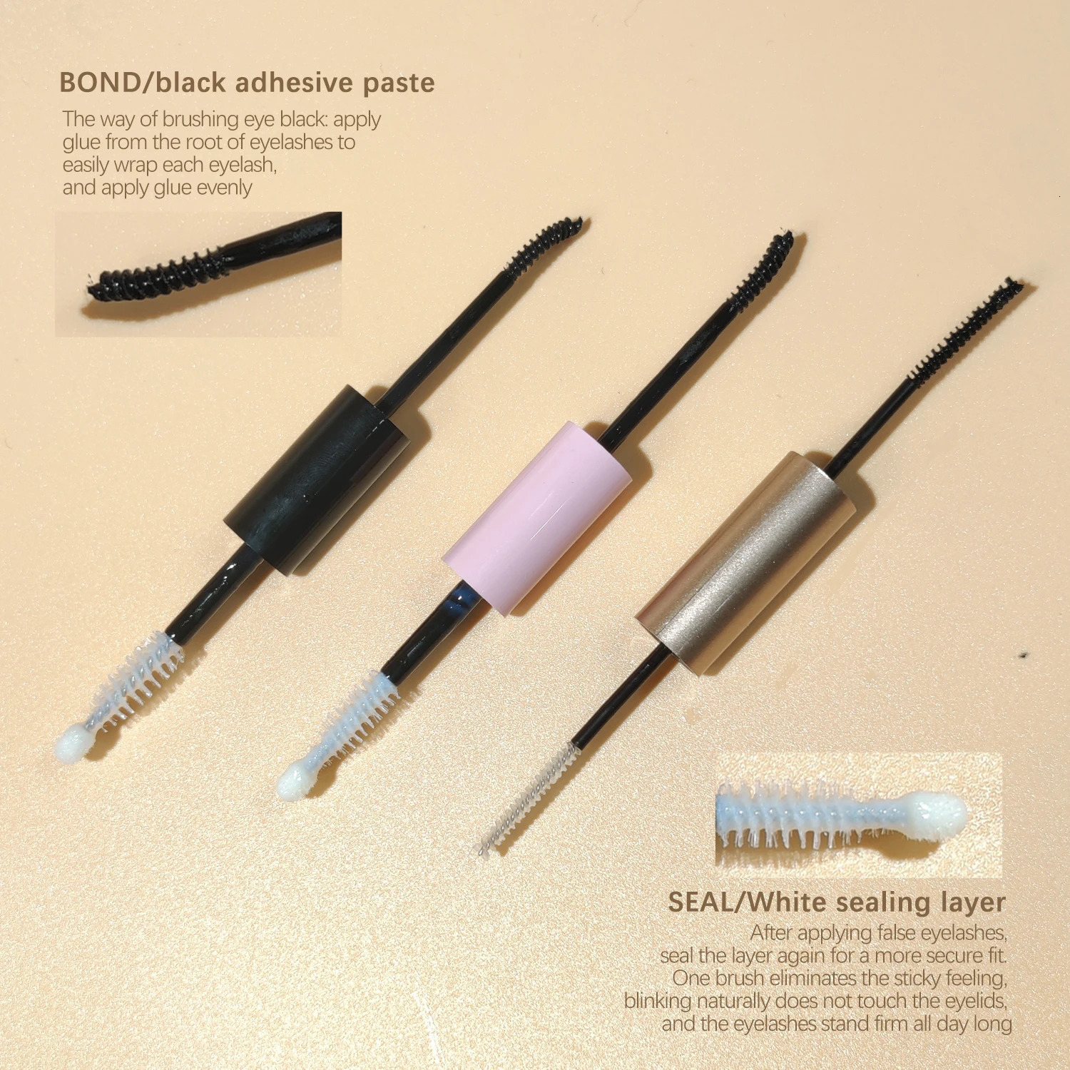 Adhesive and sealing eyelash glue wholesale double head 2-in-1 cluster eyelash glue anti false eyelash glue 240713