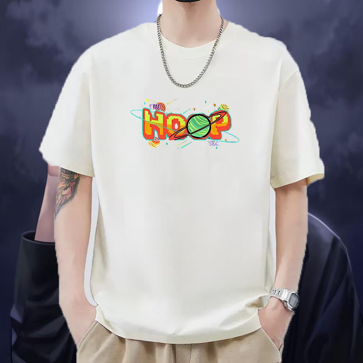 New Arrival T Shirt For Man Black White High Street Hip Hop Tshirts Breathable Short Sleeve Cool Design