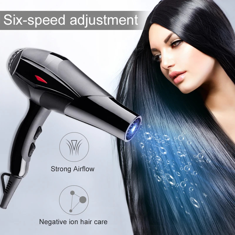 strong Power Hair Dryer for Hairdressing Barber Salon Tools Blow Dryer Low Hairdryer Hair Dryer Fan 220240V 240708