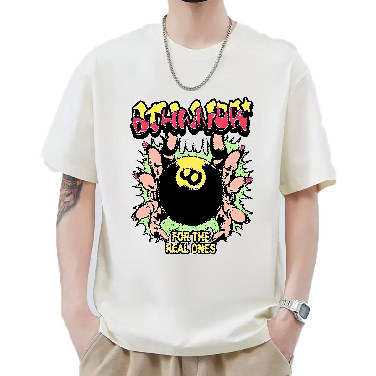 Unisex T-Shirts for Men High Street Hip Hop Breathable Short Sleeve Couples T Shirts 2024 Summer Anime Print Tops Shirt