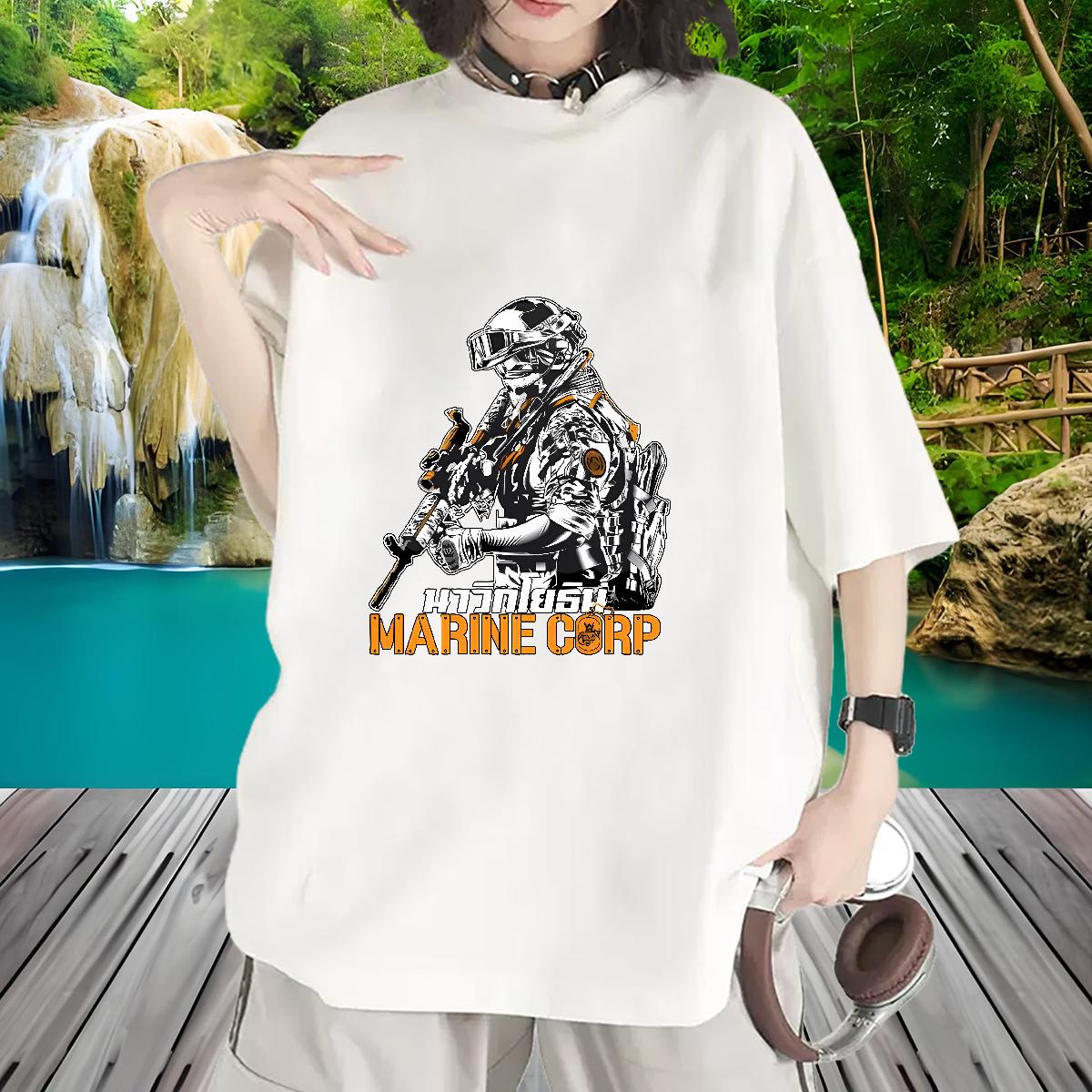 Breathable Crew Neck T-Shirts for Women Brand Sport Women Tees Custom Cartoon Comfortable Tops