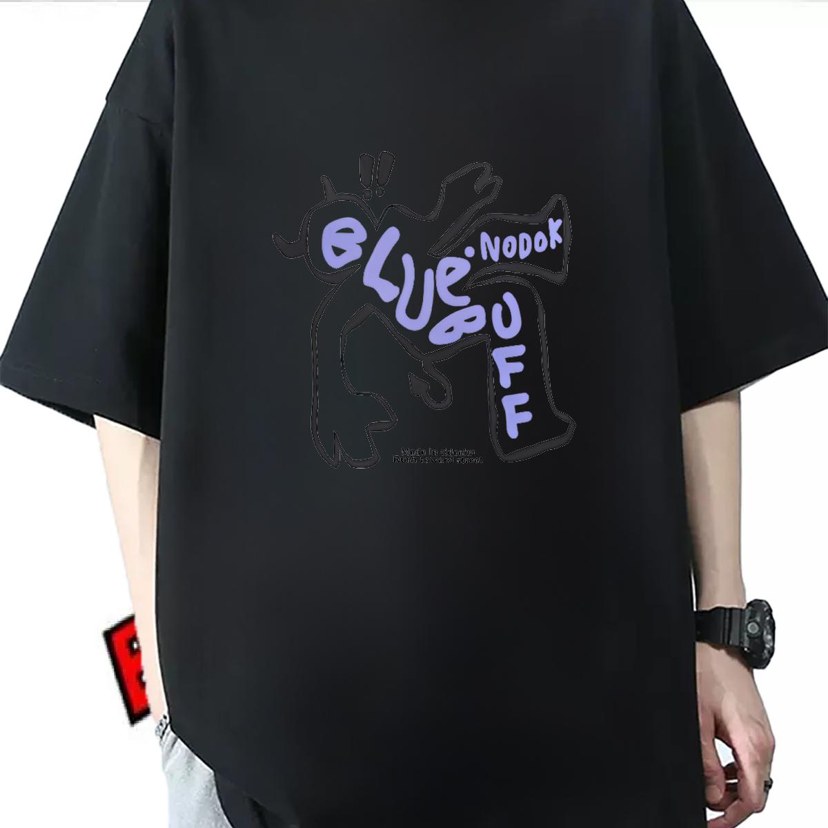 Casual New T shirt Anime Print Men Tshirts Sports Casual Crew Neck Cotton Breathable Loose Fit Clothings