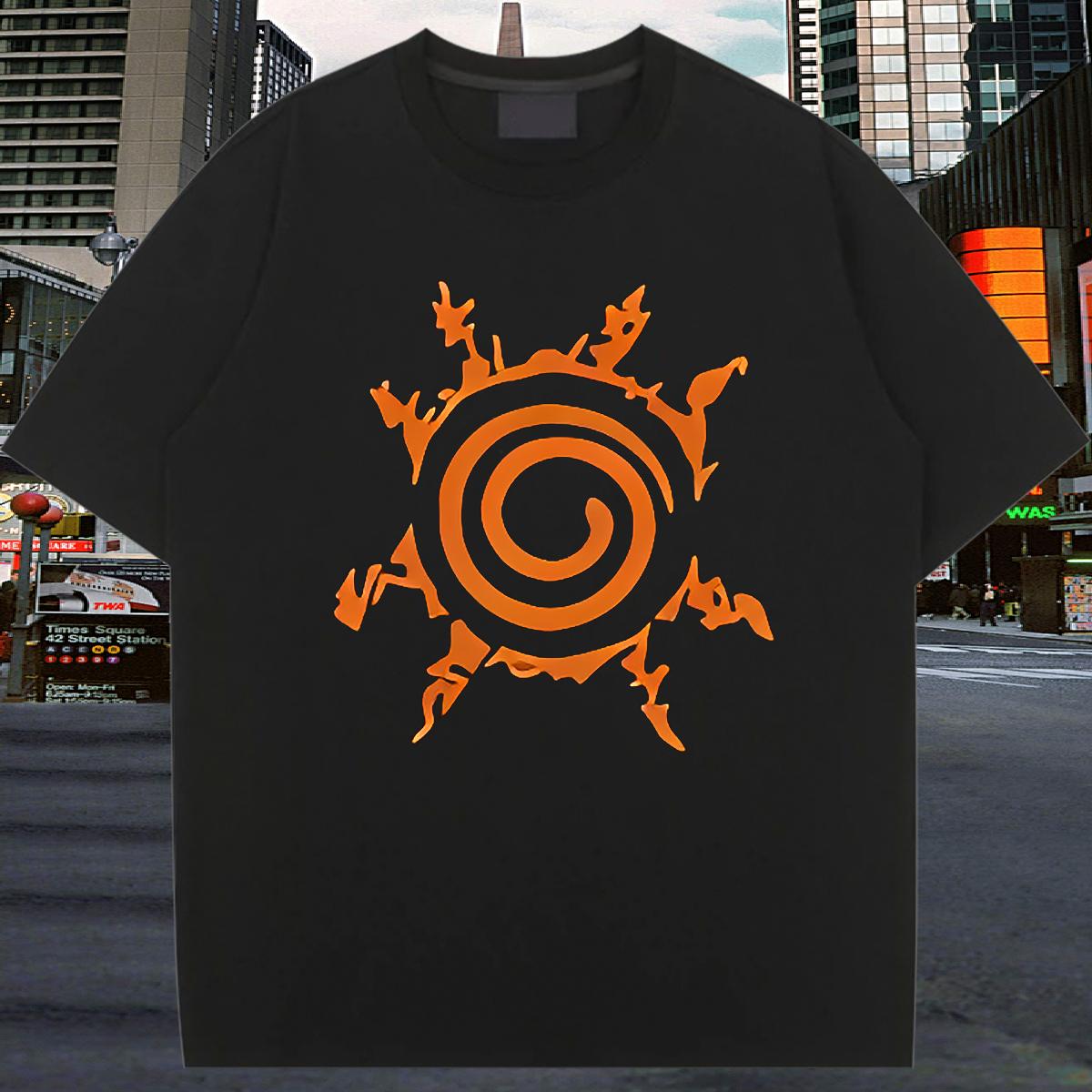 Fashion Womens T Shirts Breathable Crew Neck Cotton DIY Anime Printed Wear Hip Hop Street Unisex Tshirt for Man Woman