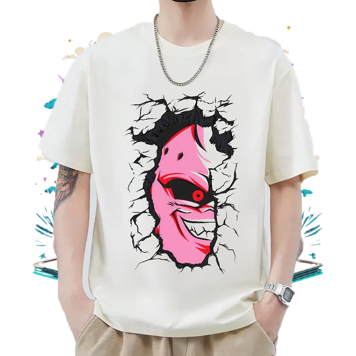 Fashion Design T Shirt For Man Custom Cartoon Anime Printing Street Men Clothes T-Shirt O-Neck Short Sleeve Cotton 5A