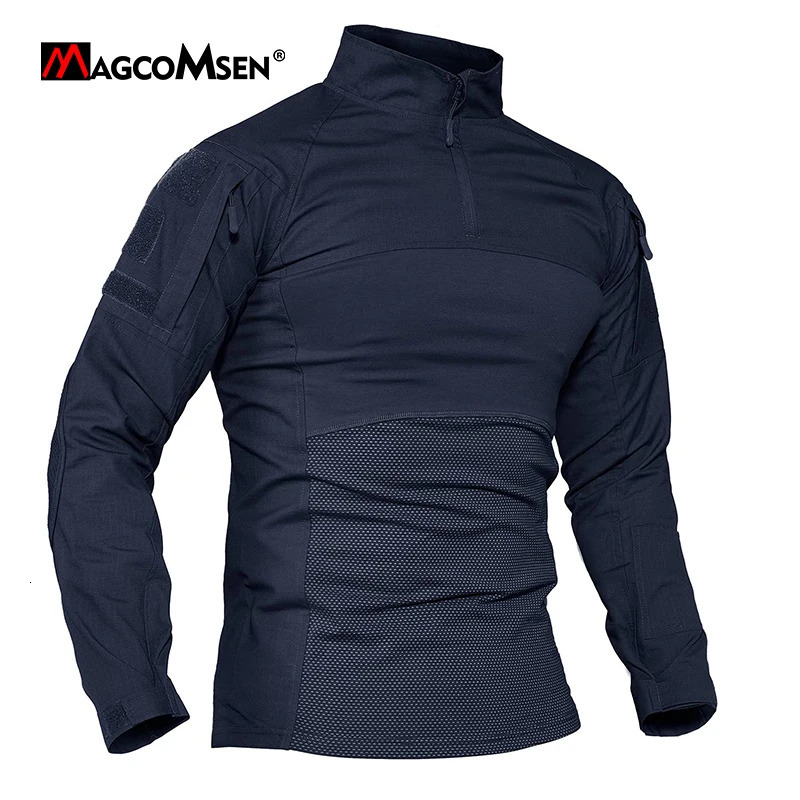 MAOMSEN Mens Fishing T-Shirt With Zipper Front Long Sleeve Shirt For Hiking Climbing 240704
