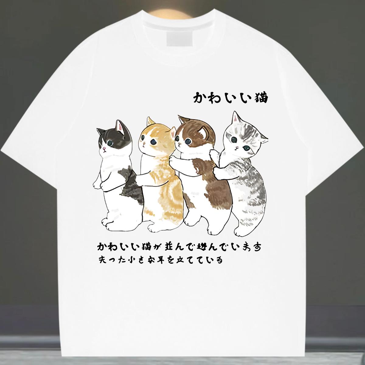 Classic T-Shirts for Men High Street Hip Hop Breathable Crew Neck Cotton Couples T Shirts Brand Black Oversized Tops Tees