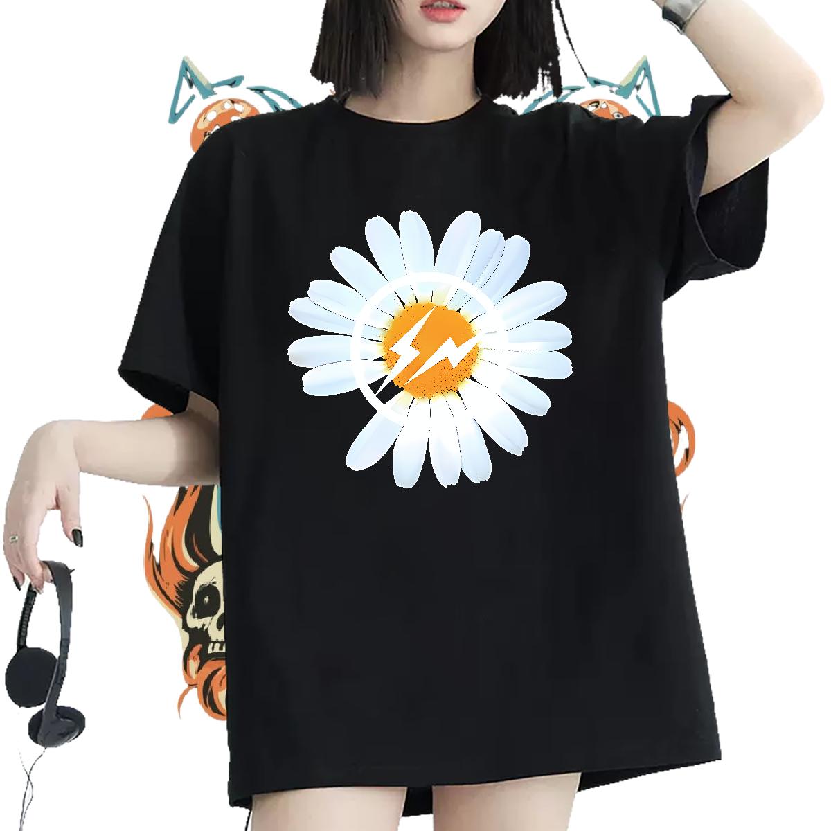 Brand T shirt Breathable Crew Neck Cotton Tee Shirt Hip Hop Casual New Women Tees Black Oversized