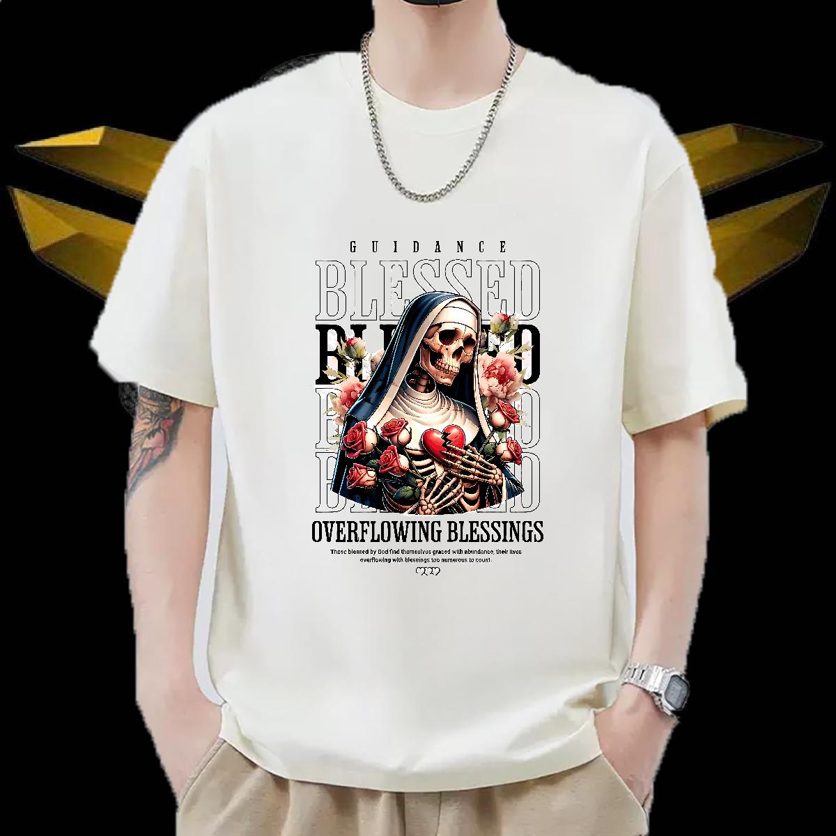 Classic T-Shirts Anime Mens Tshirts Daily Wear Crew Neck Cotton Popular Polos