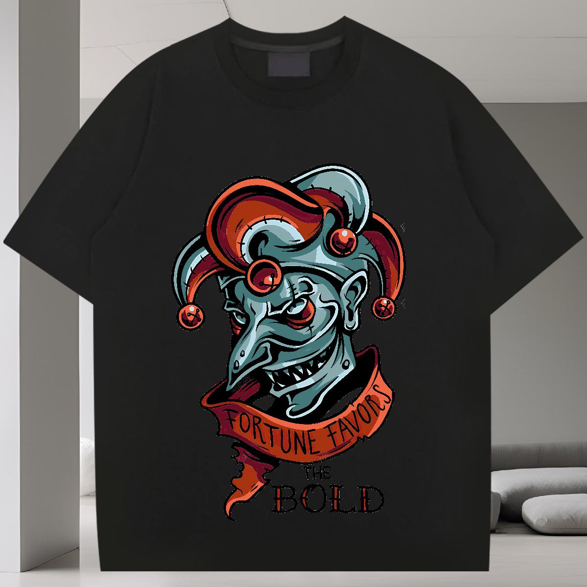 Casual New T-Shirts for Men Cartoon Printing S-3XL Daily Wear Couples T Shirts Breathable Short Sleeve Loose