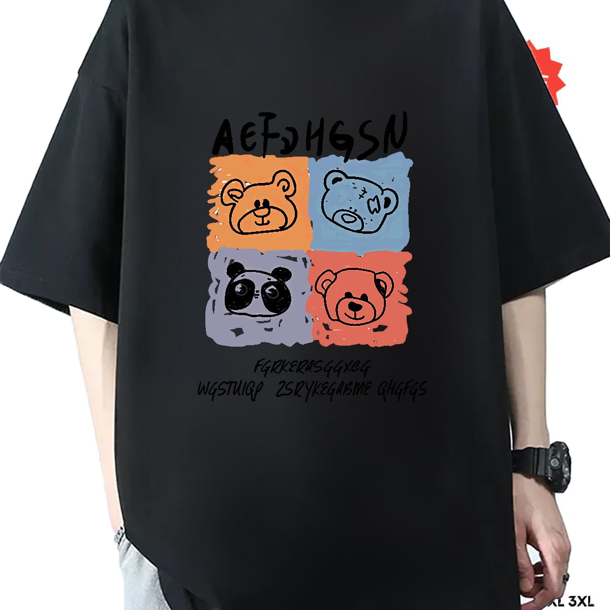 Designer T Shirt For Man Cartoon Print Street Men Tshirts Cotton Breathable Unisex