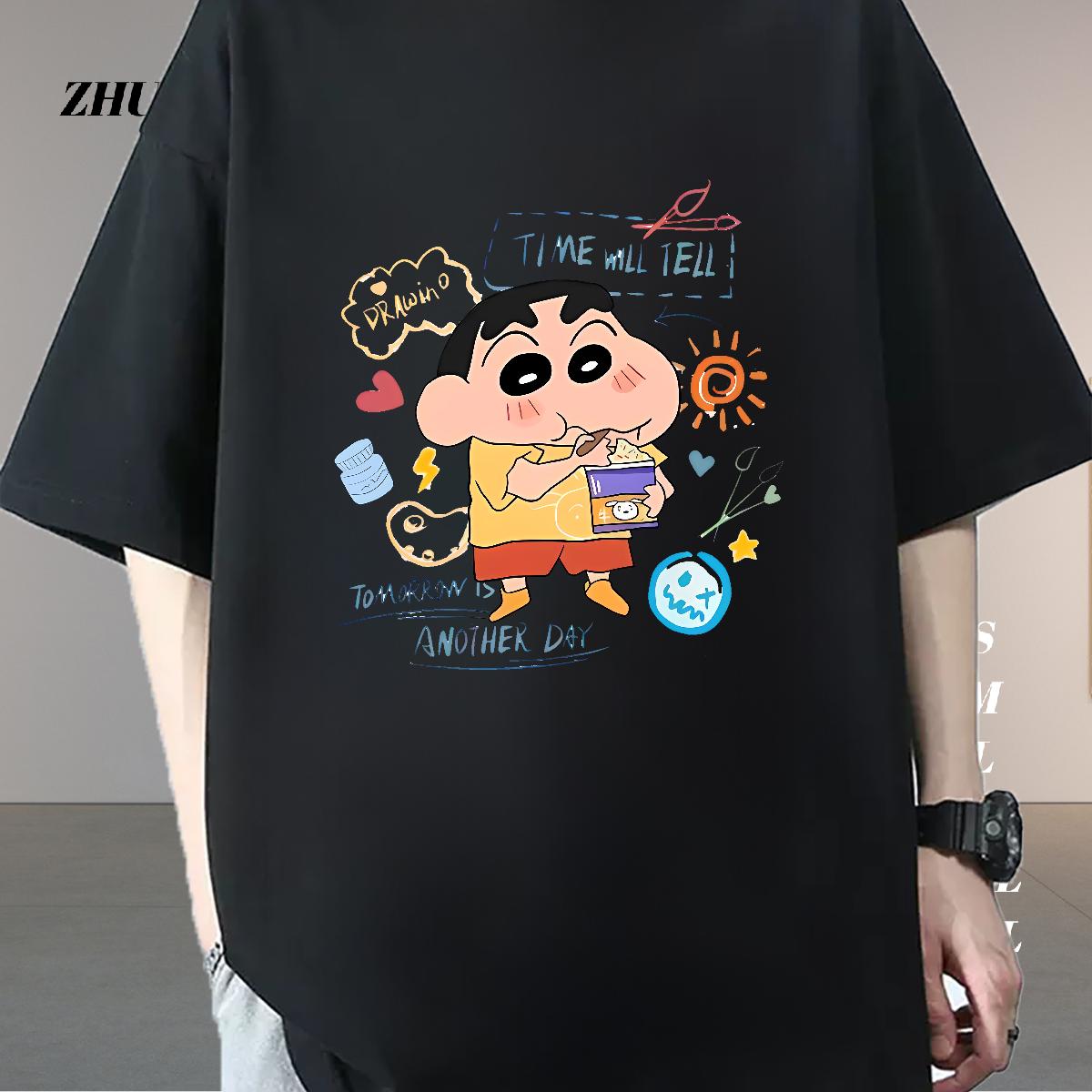 2024 Designer T-Shirts for Men Floral Print Men Clothes T-Shirt Street Crew Neck Cotton Brand Tees Shirts
