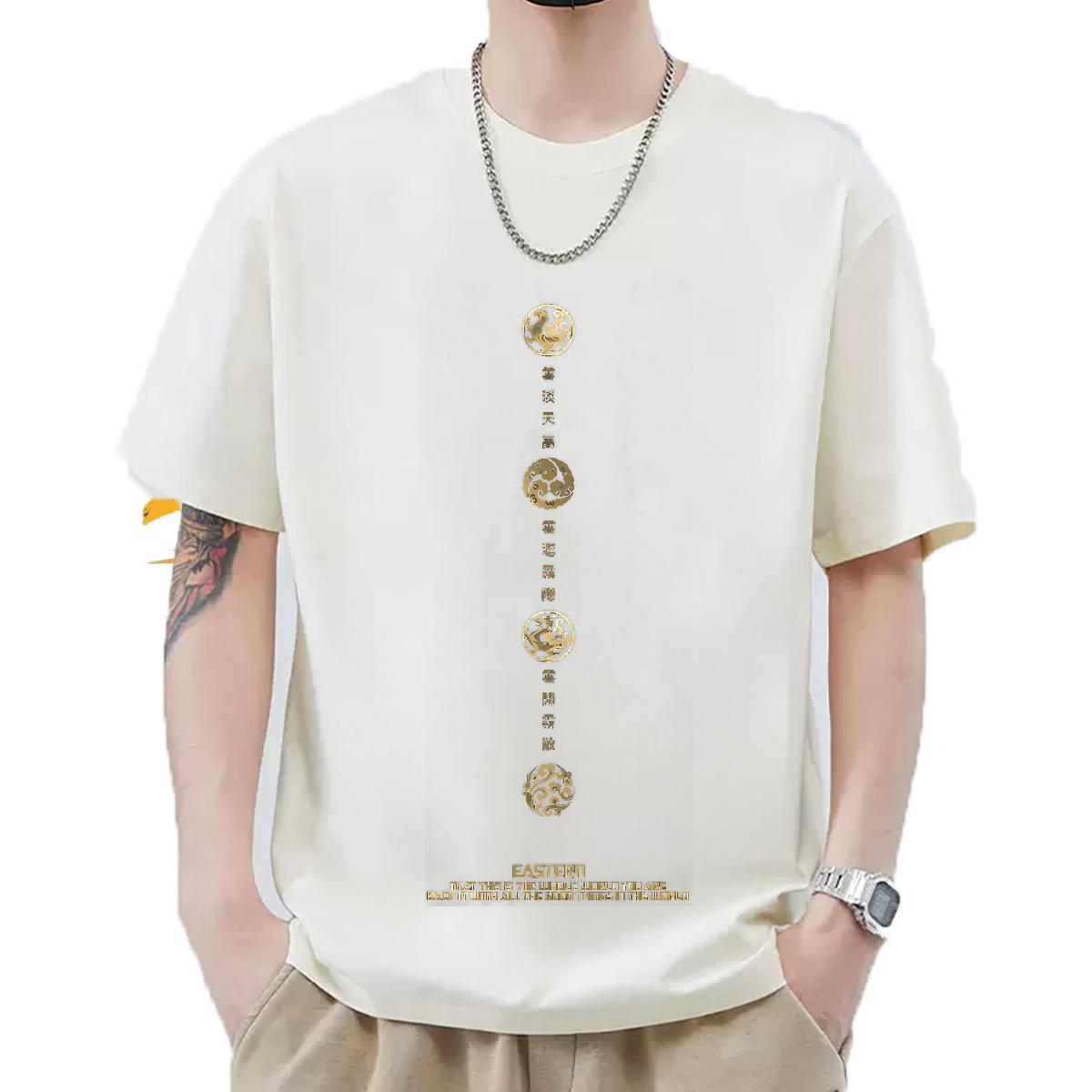 Soft Tshirts Cotton Breathable Casual Beach T Shirt For Man DIY Printed Fashion Designer Clothes