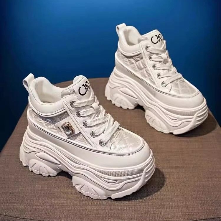 Ddmyoutdoor New Spring Height Thick Soled Sponge Cake Women S Instagram Trendy Dad Shoes Versatile Casual And Fashionable Sports Shoes