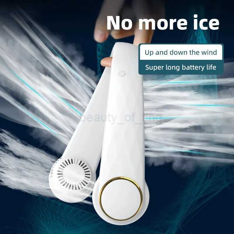 Lazy Person Wlth Multlple Wlnd Speeds Can Adjust Portable Outdoor Small Fan USB Charglng No Leaf Hanglng Neck FanCL240712