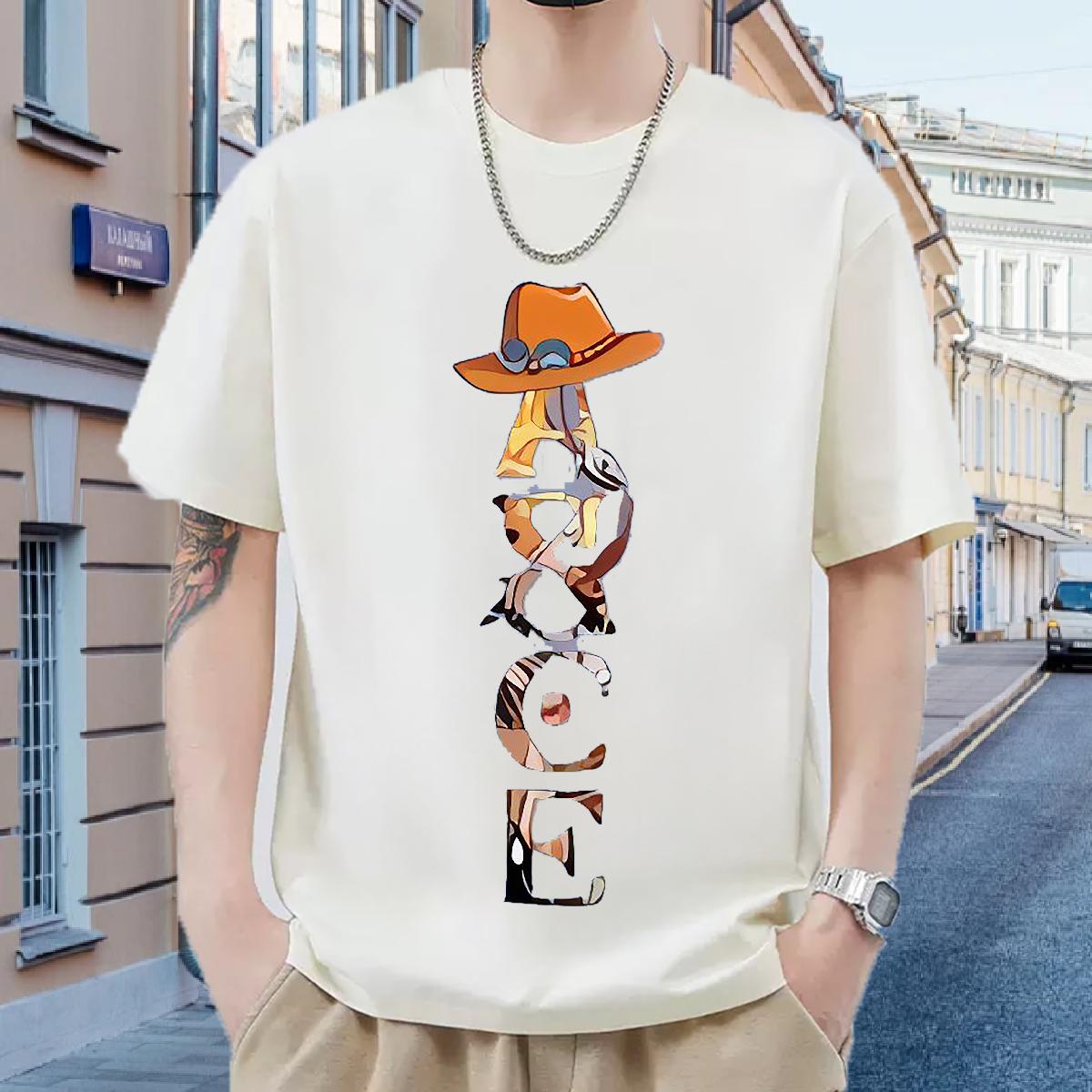 Loose Men Tops Tees 180g Cotton Casual Beach T Shirts Men DIY Printed Wholesale Tops Shirt