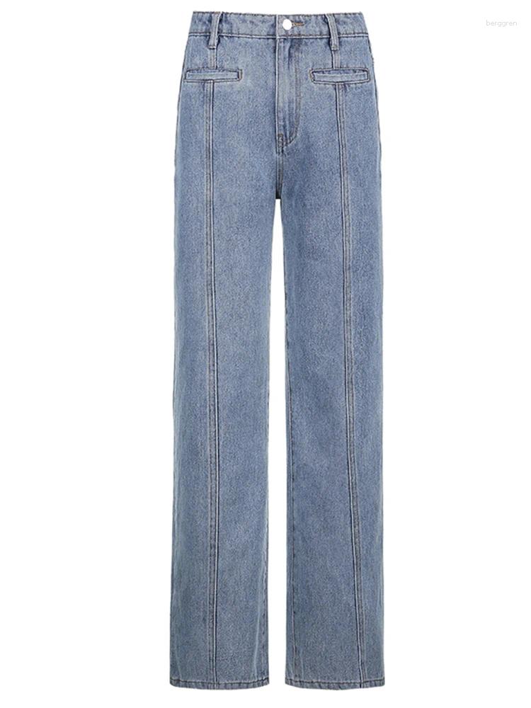 Womens Jeans Vintage Star Print High Waist Women Harajuku 90s Aesthetic Denim Pants Long Ladies Strtwear Outfits Straight Z260313