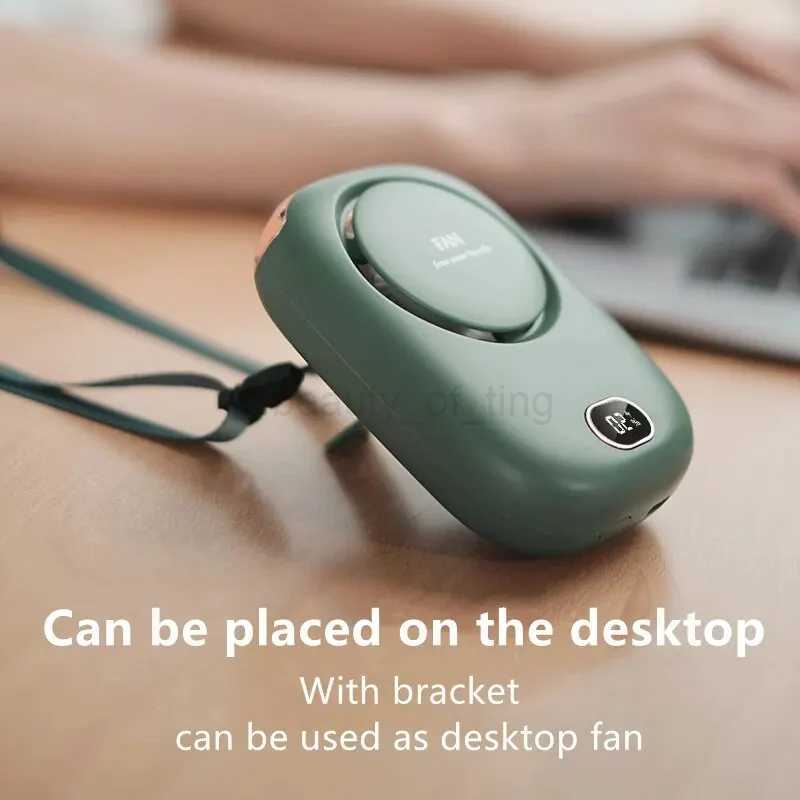 DQ203 Portable Neck Fan 3 Speed Wind USB Charging Hanging Bladeless Handheld Electric Mini Cooling Library Travel CampCL240712