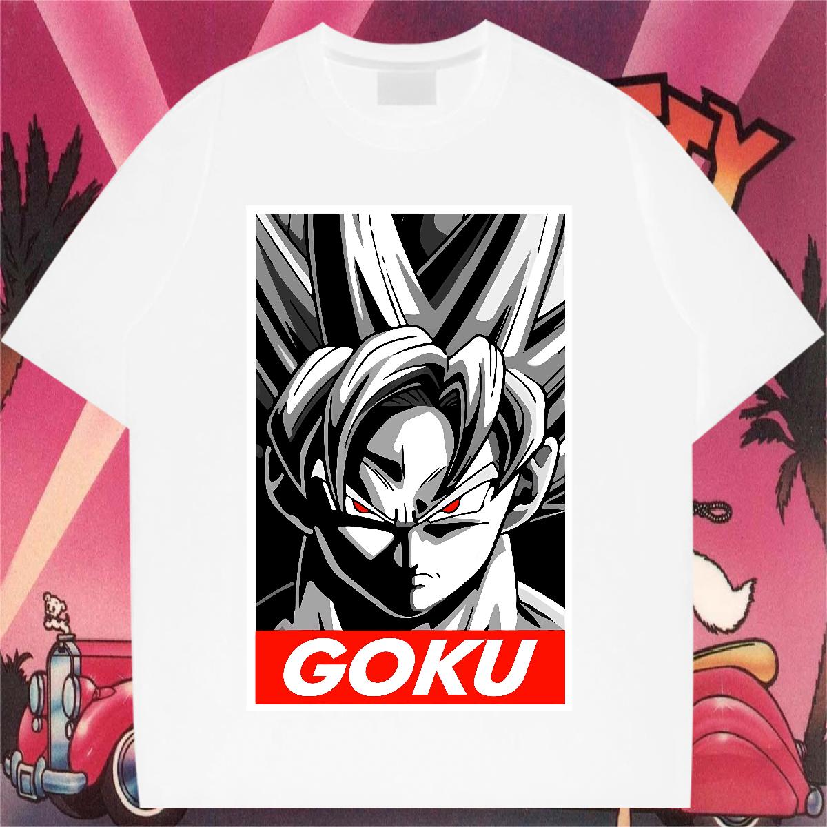 DIY T shirt Cartoon Printing S-3XL Hip Hop Street Men Clothes T-Shirt Crew Neck Cotton Breathable 5A