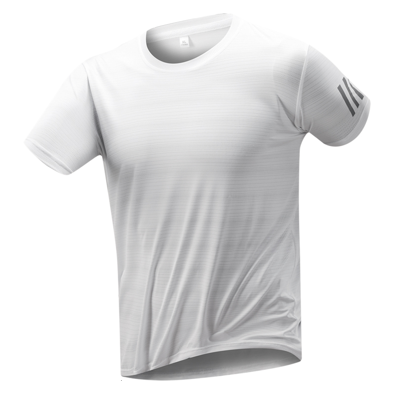 Yuncang Flash Release Summer Main Promotion Three Bar Men's Short sleeved Sports Speed drying Ultra thin Breathable Loose Leisure T-shirt