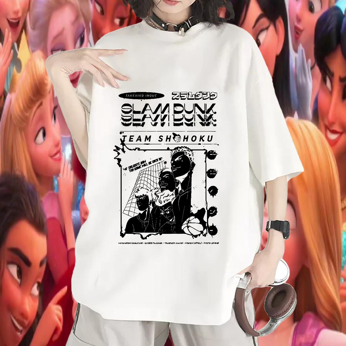 Female T Shirt For Woman Breathable Crew Neck Tops Shirt Street Fashion New Couples T Shirts DIY Anime