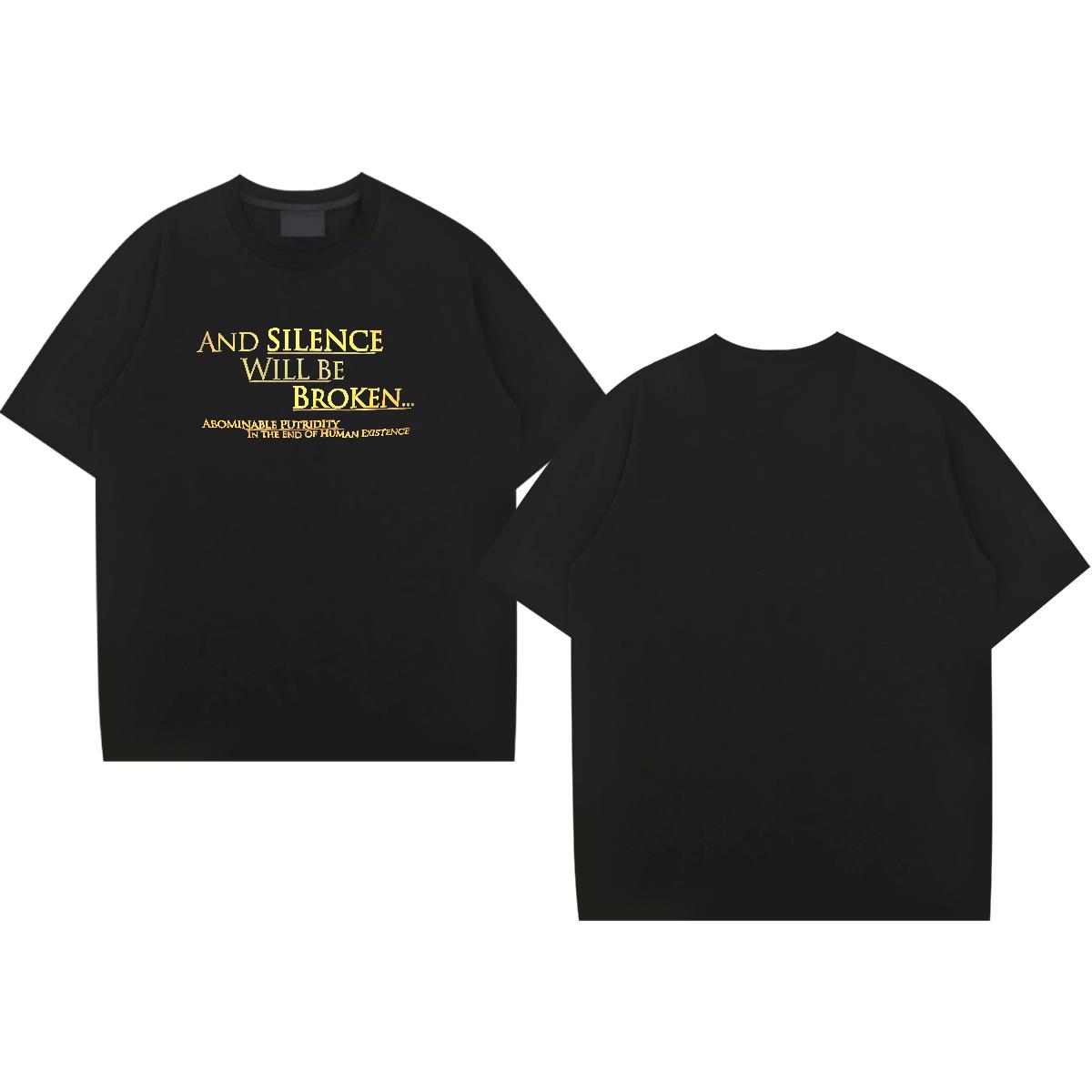 Classic T-Shirts Black Oversized Casual Men Tshirts Cotton Breathable Short Sleeve Cool Design