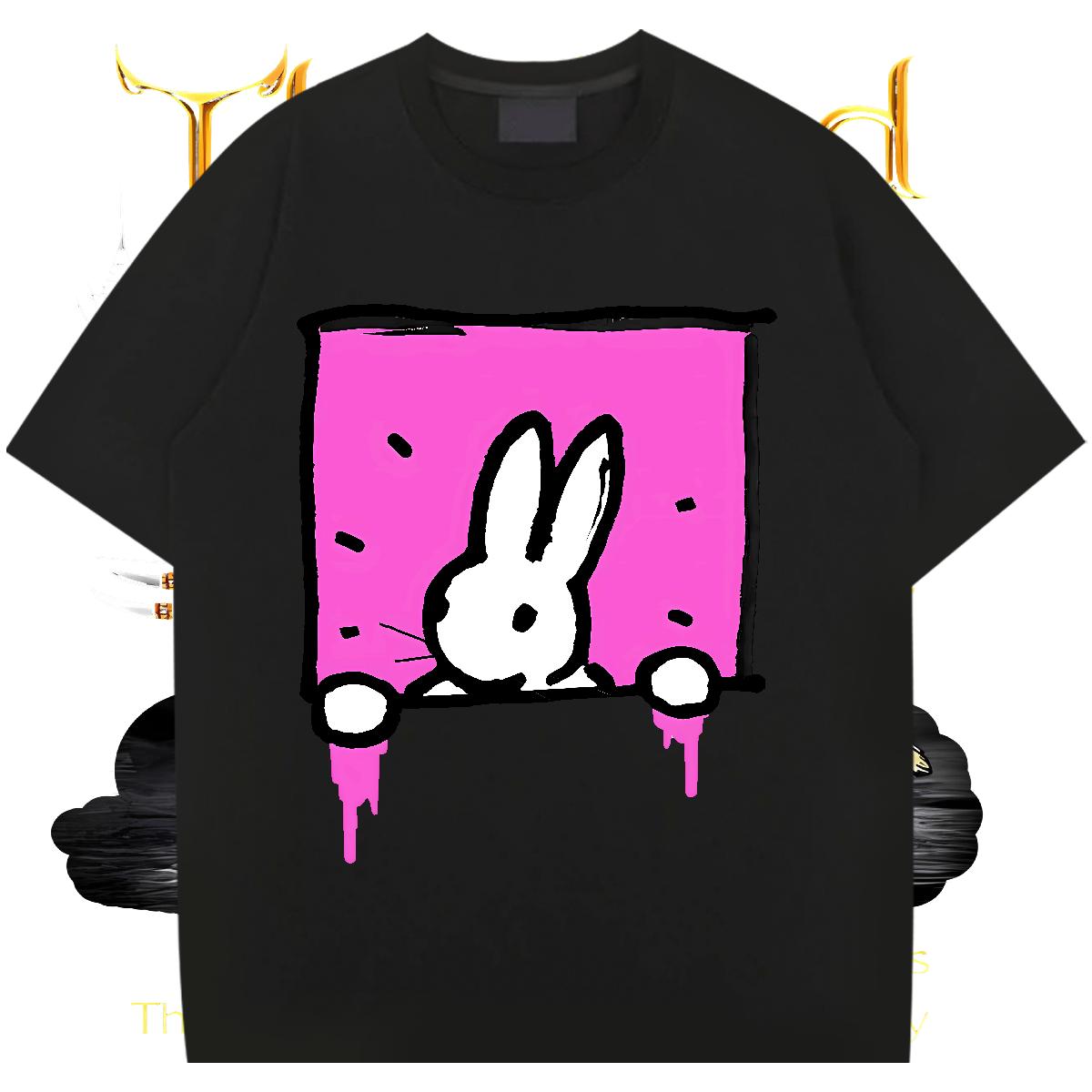 Fashion Design T shirt Black Oversized Men Tees Outdoor Crew Neck Cotton Loose Fit Clothes