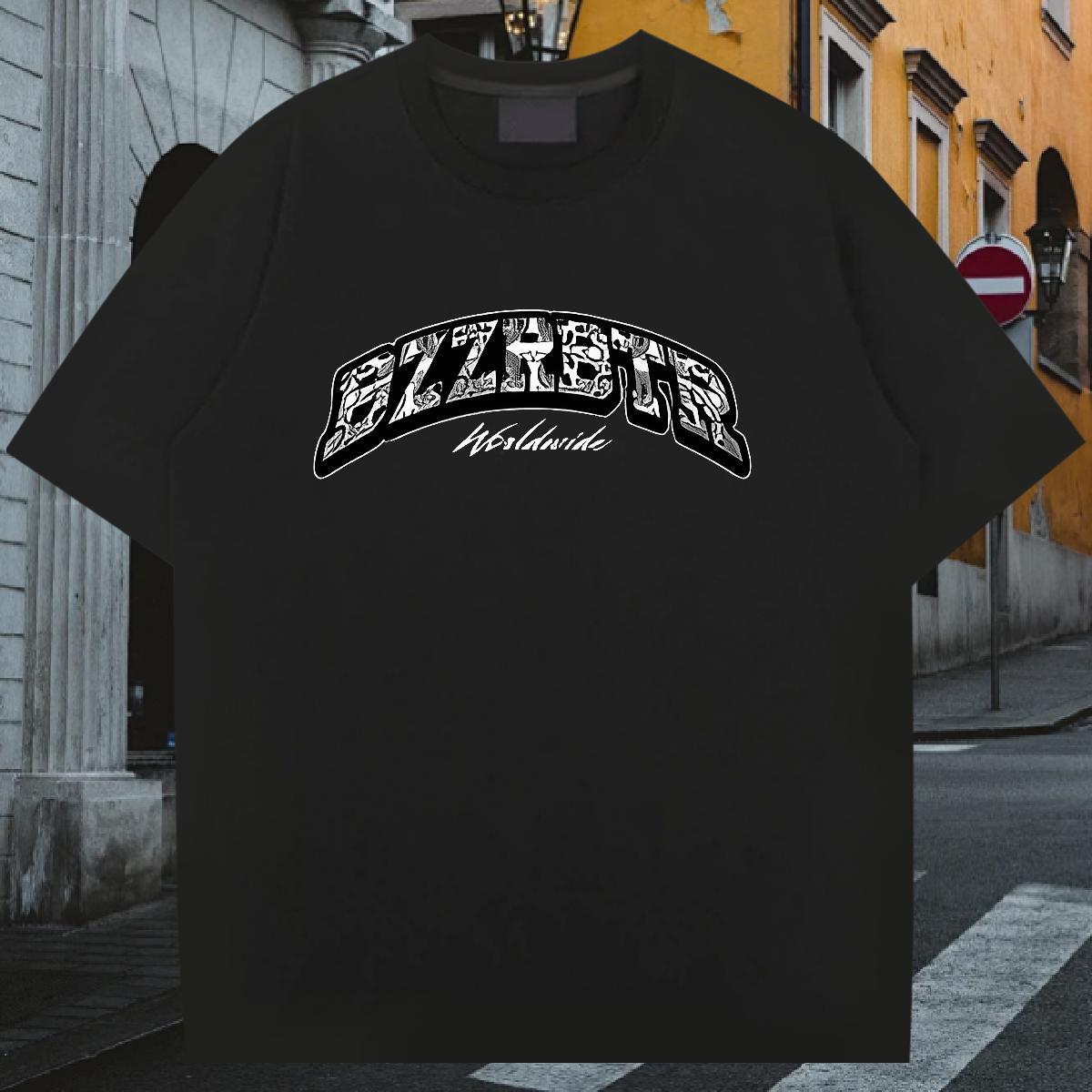 Designer T-Shirts for Men Graphic High Street Hip Hop Mens Tshirts Short Sleeve Cotton O-Neck Brand