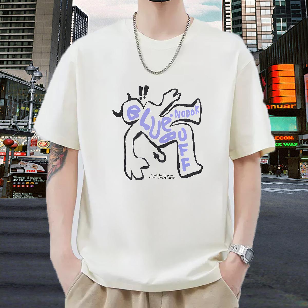 Customized T-Shirts for Men Custom Anime Tshirts Home Outdoor Cotton O Neck Short Sleeves Brand Tee Shirt