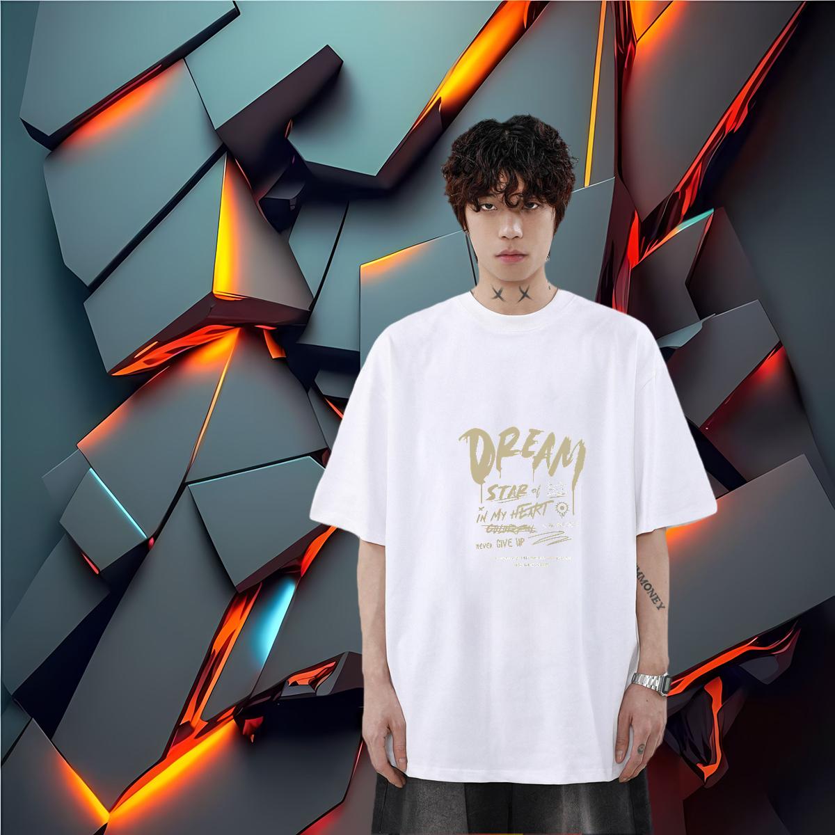 Casual New Man T Shirts DIY Printed Casual Beach Men Tshirts Cotton Breathable Soft Unisex