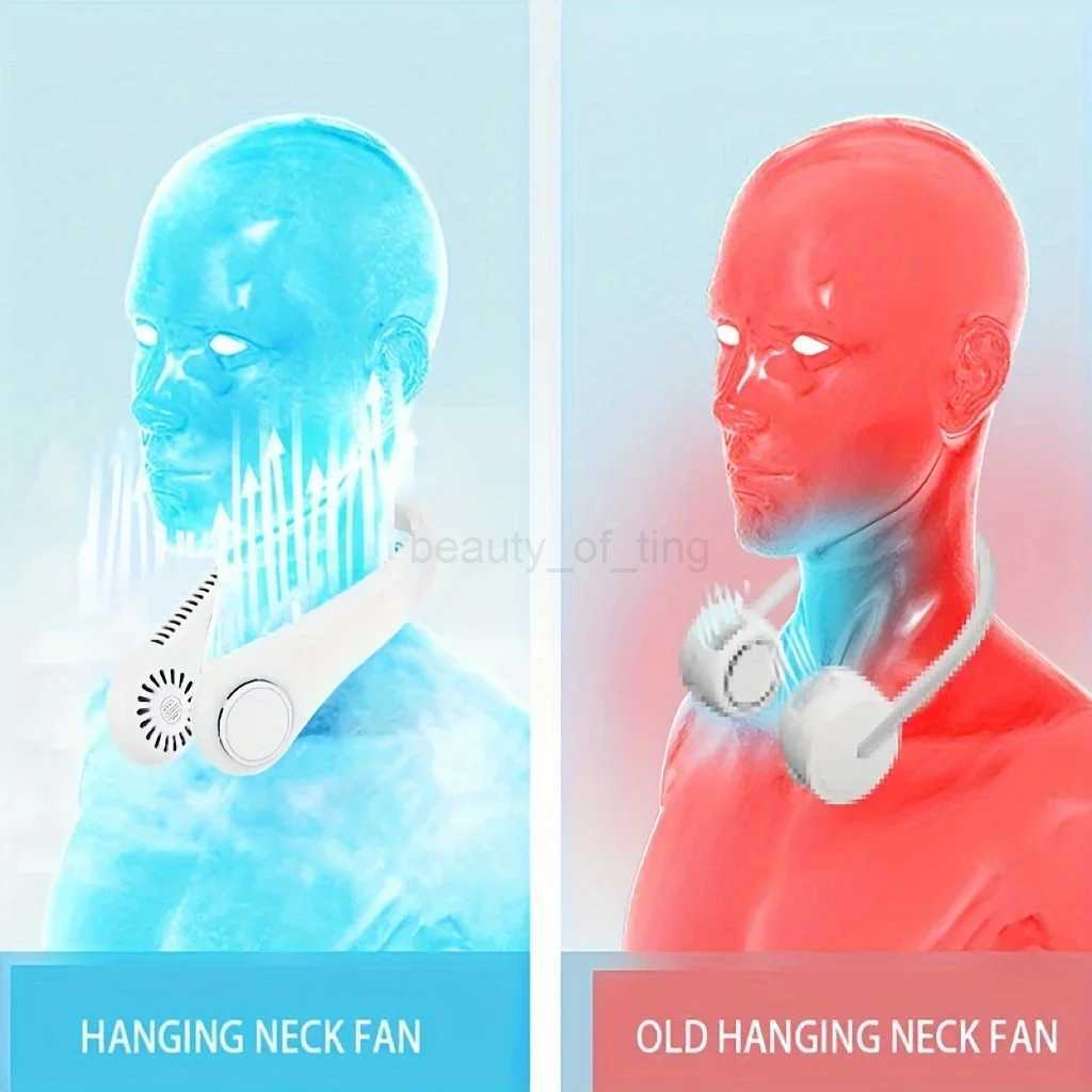 Portable Neck Hanging Fan for Outdoor Sports Silent and Lazy Mini Fan Portable and Rechargeable Keeping Cool Anytime AnywhereCL240712
