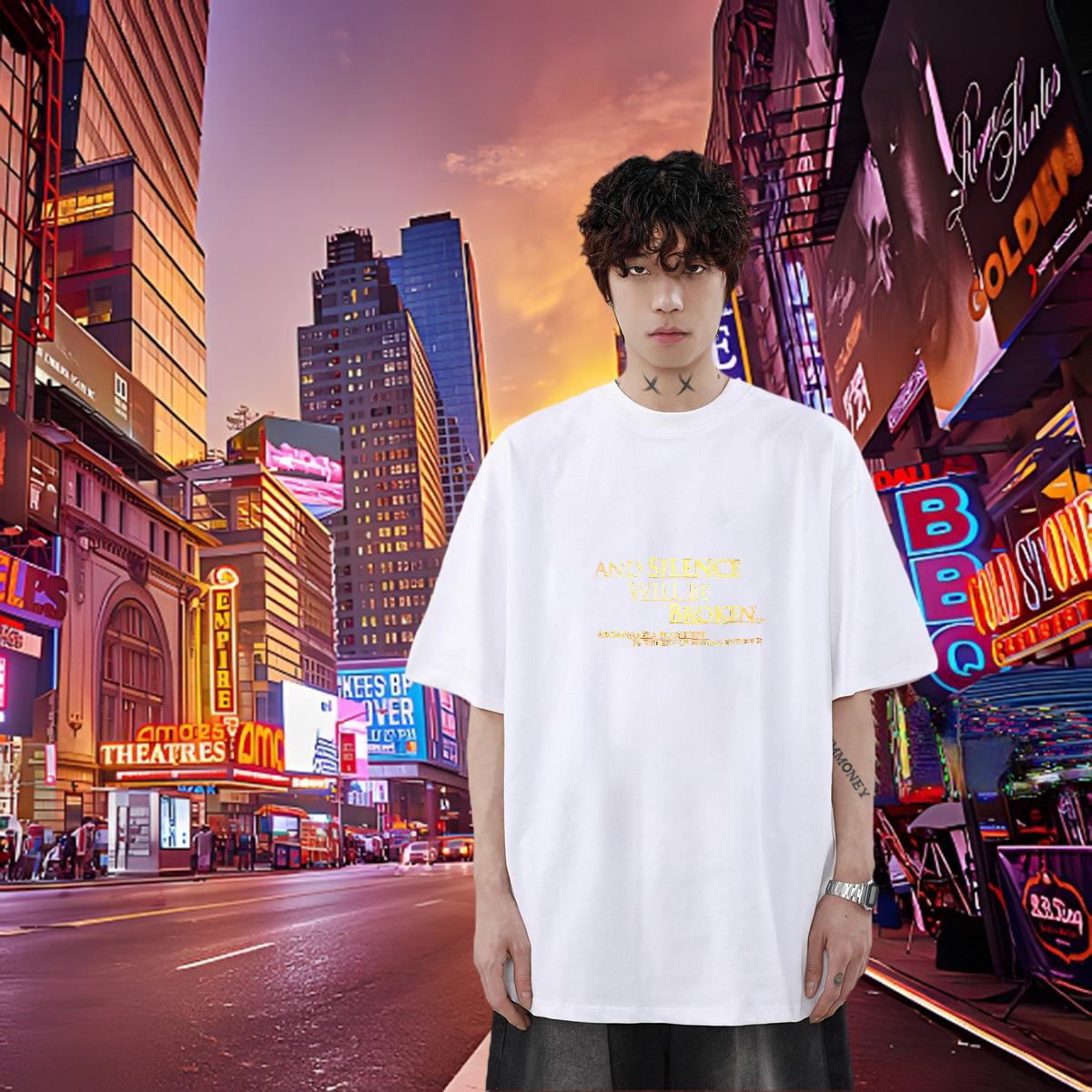 Soft T-Shirts Casual Daily Wear 180g Cotton Men Clothes T-Shirt Custom Oversized Tshirts