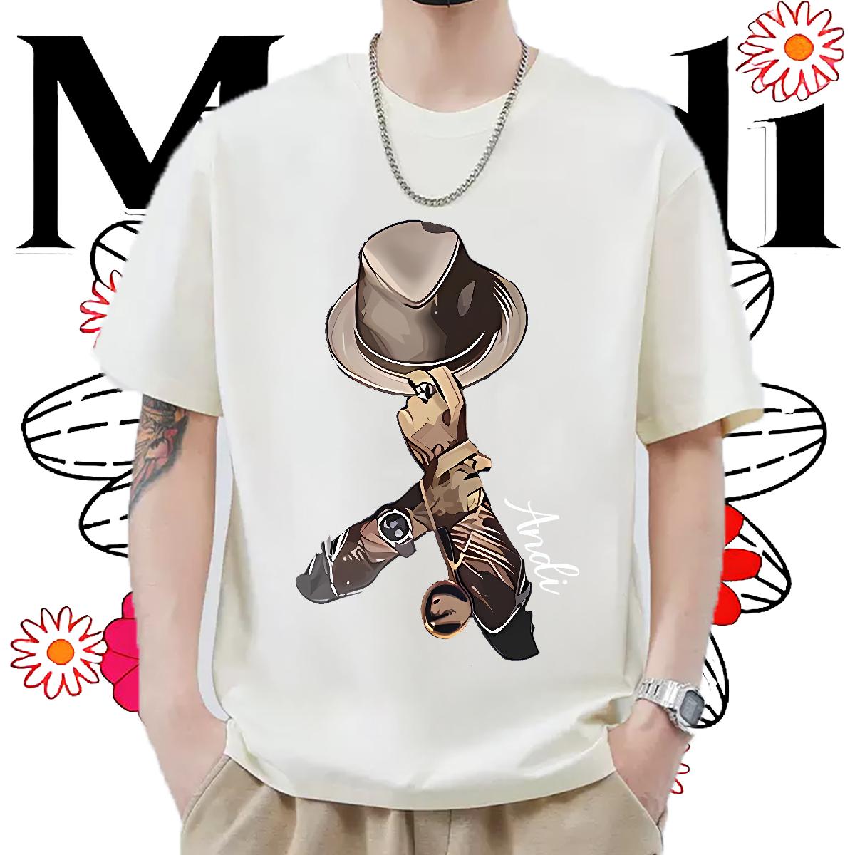 Cool Design Men T Shirts Sports Casual Breathable Short Sleeve Men Tops Tees Classic DIY Printed Top Tees