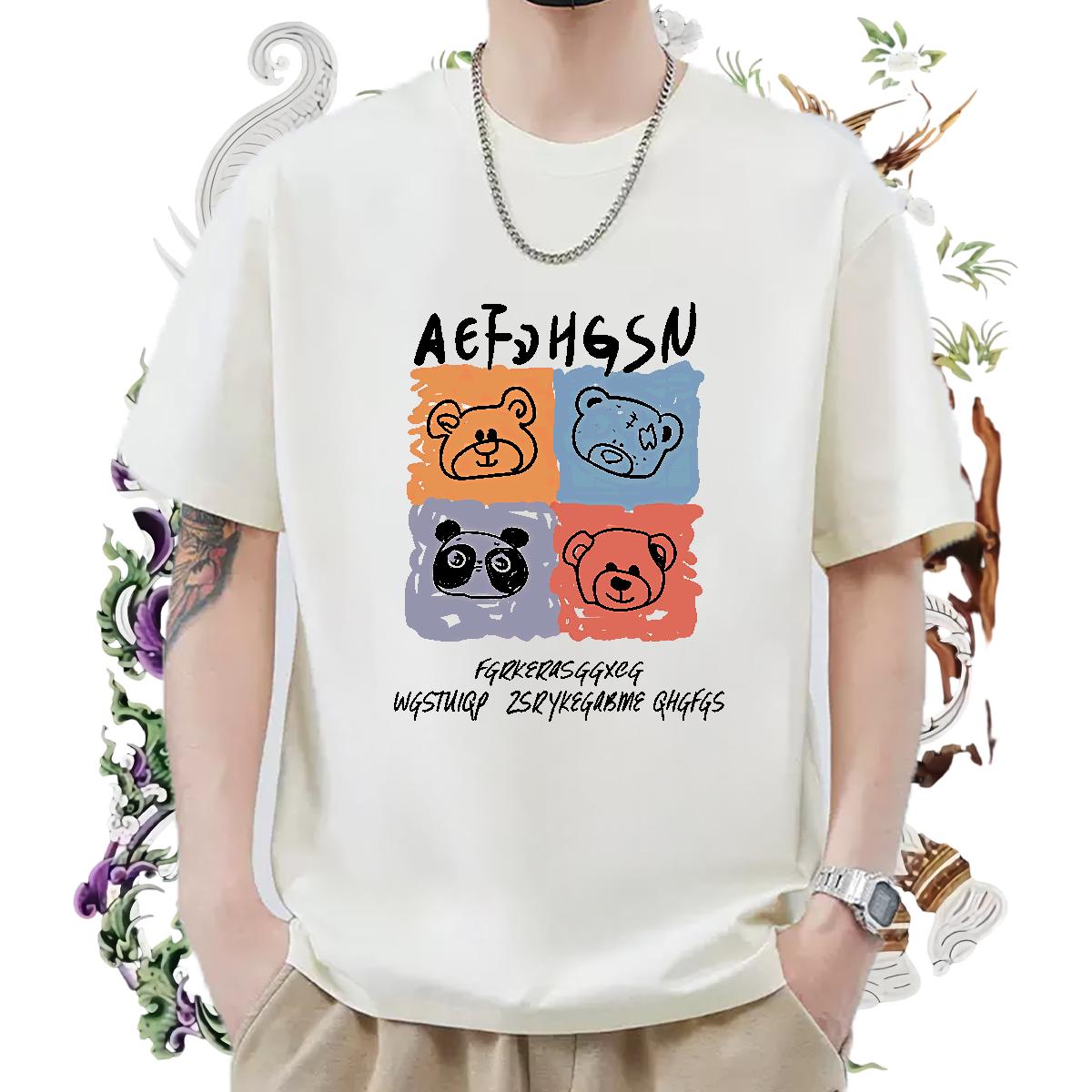 DIY Customized Man T Shirts Oversized S-3XL Casual Beach Men Tees Cotton Breathable Short Sleeve Brand